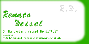 renato weisel business card